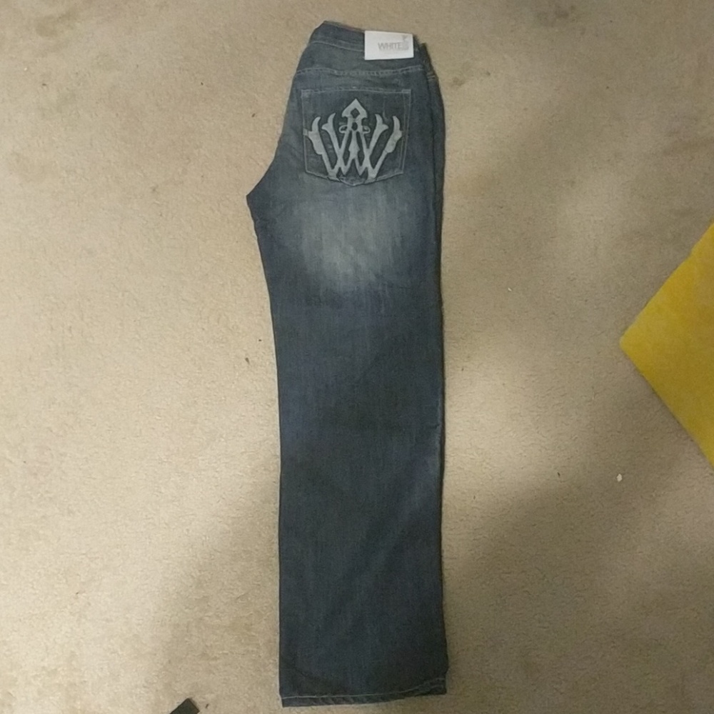 White tag denim jeans 34x34